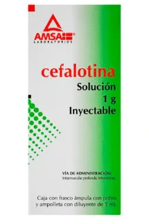 CEFALOTINA SOL INY 1GM 5ML C/1AMP