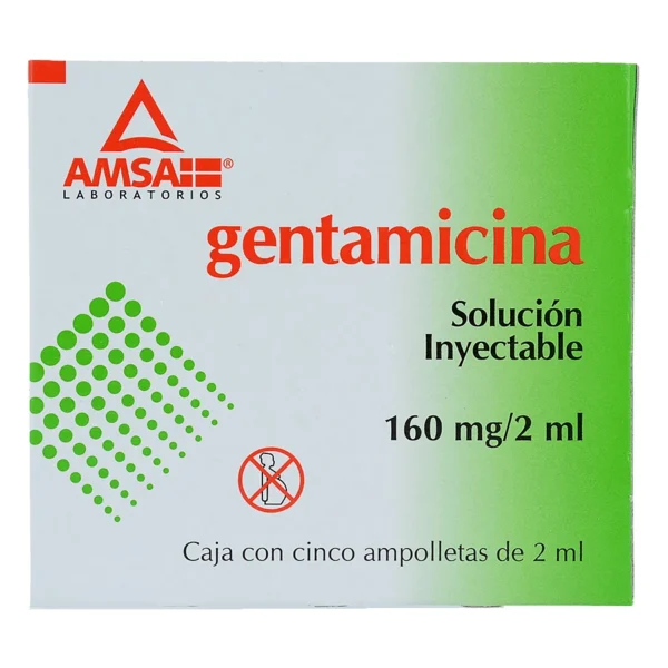 GENTAMICINA SOL INY 160MG 2ML C/5AMP