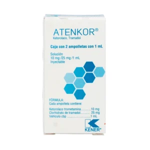 ATENKOR SOL INY 10MG 25MG C/2 1ML