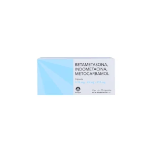 BETAMETASONA INDOMETACINA METOCARBAMOL CAP 0.75MG 25MG 215MG C/20