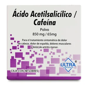 ACIDO ACETILSALICILICO CAFEINA SOB PVO 850MG 65MG C/10