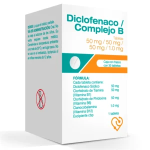 DICLOFENACO COMPLEJO B TAB 50MG 50MG 50MG 1G C/30