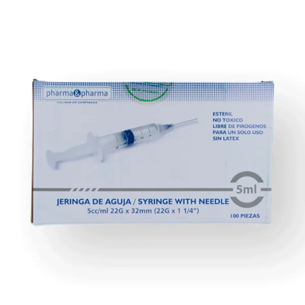 JERINGA NEGRA 5ML CAJA C/100PZS