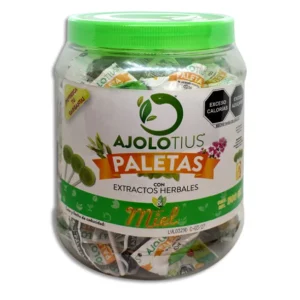 AJOLOTIUS PALETAS CON EXTRACTOS HERBALES Y MIEL C/50