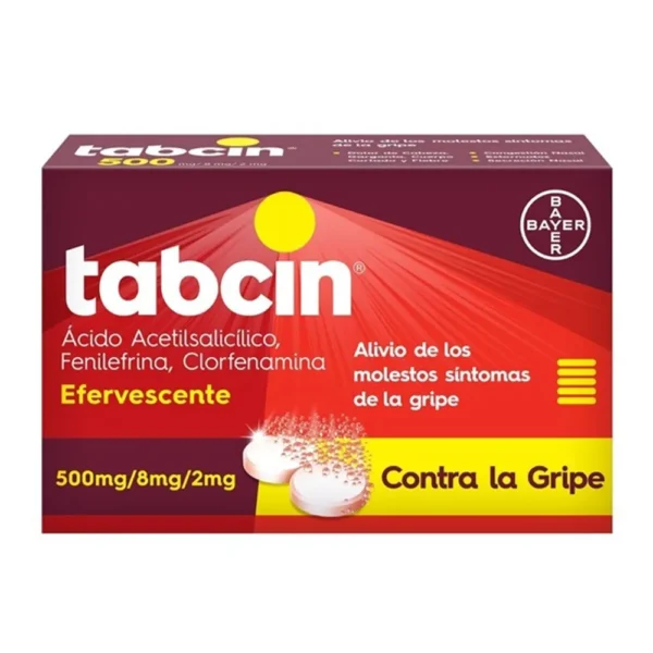 TABCIN ROJO TAB EFERV 500MG 8MG 2MG C/12