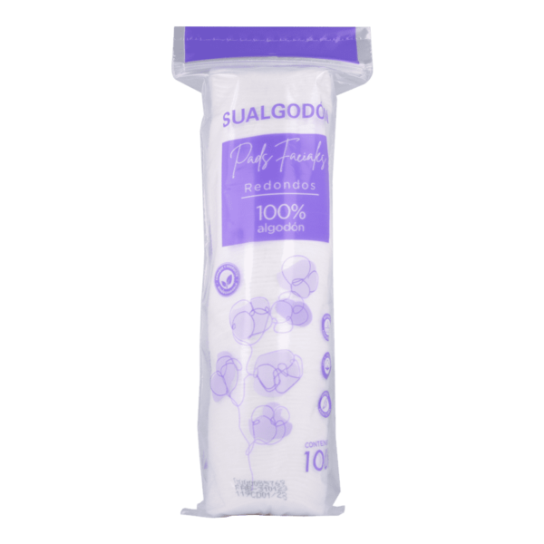 PADS FACIALES REDONDOS SUALGODON 100PZS