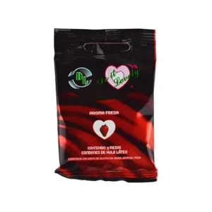 PRESERVATIVOS D L FRESA C/3PZAS