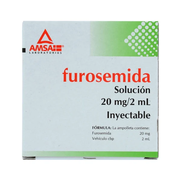 FUROSEMIDA SOL INY 20MG 2ML C/5 AMP
