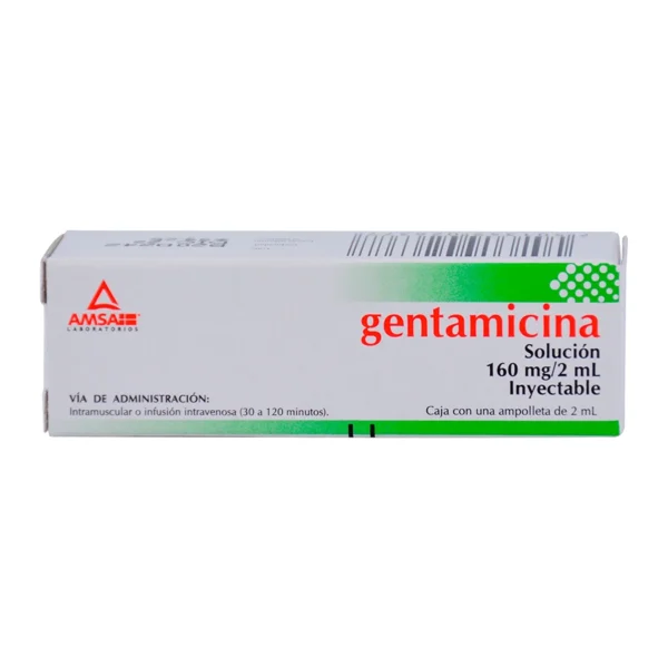 GENTAMICINA SOL INY 160MG 2ML C/1AMP