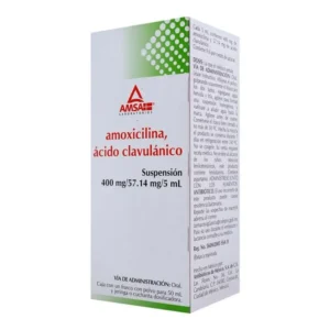 AMOXICILINA , ACIDO CLAVULANICO SUSP  400MG 57MG C/50ML