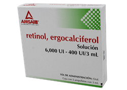 RETINOL ERGOCALCIFEROL SOL 400UI 6000UI C/5AMP