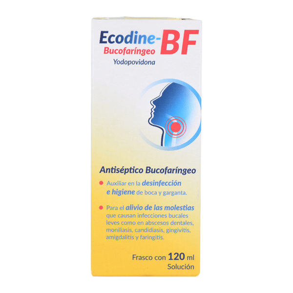 ECODINE-BF ANTISEPTICO BUCOFARINGEO SOLUCION C/120ML