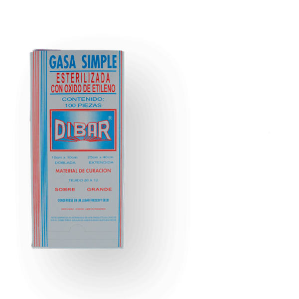 GASA SIMPLE ESTERILIZADA CAJA C/100PZAS
