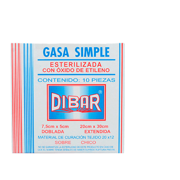 GASA ESTERILIZADA 7.5CMX5CM CAJA C/10PZAS