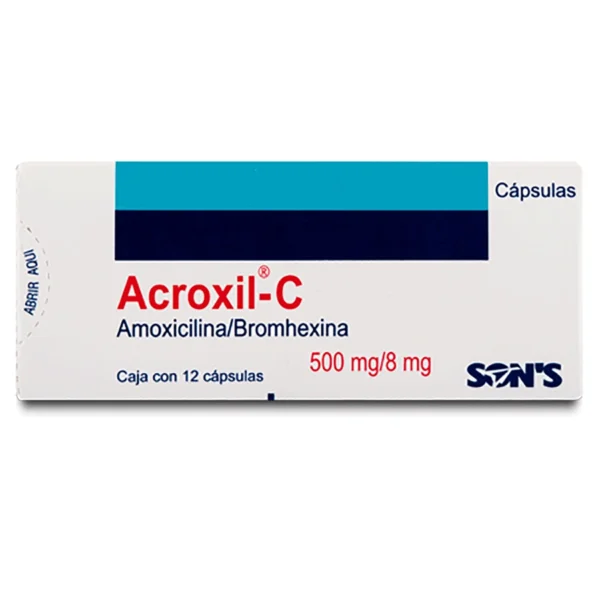 ACROXIL C CAP 500MG 8MG C/12