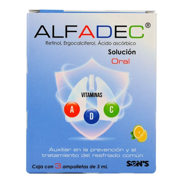 ALFADEC (VIT A D C) 3AMP SOL