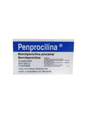 PENPROCILINA SOL INY 800 000 C/1AMP