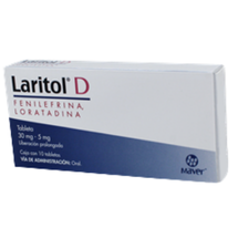 LARITOL D TAB 30MG 5MG C/10