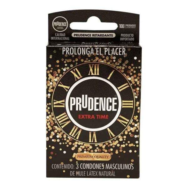 PRESERVATIVOS PRUDENCE EXTRA TIME CAJA C/3PZS