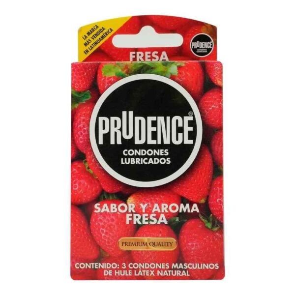 PRESERVATIVOS PRUDENCE AROMA FRESA CAJA C/3PZS