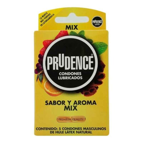 PRESERVATIVOS PRUDENCE AROMA SURTIDOS CAJA C/5 PZS