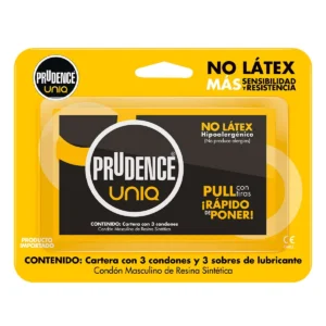 PRESERVATIVO PRUDENCE UNIQ CAJA C/3 PZS DE SABORES