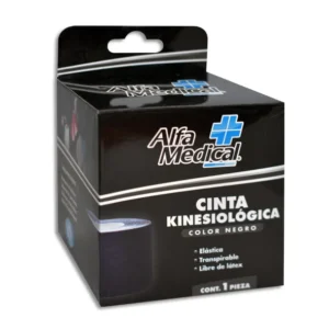 CINTA KINESIOLOGICA 5CM X5M NEGRO C/1