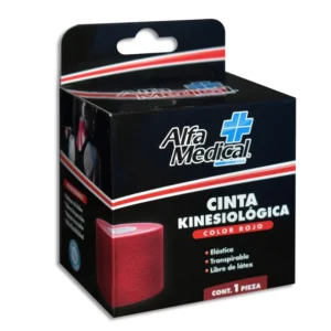 CINTA KINESIOLOGICA 5CM X5M ROJO C/1