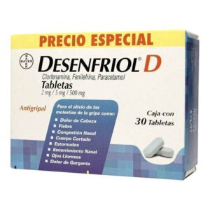 DESENFRIOL-D TAB 2MG 5MG 500MG C/30