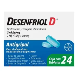 DESENFRIOL D TAB 2MG 5MG 500MG C/24
