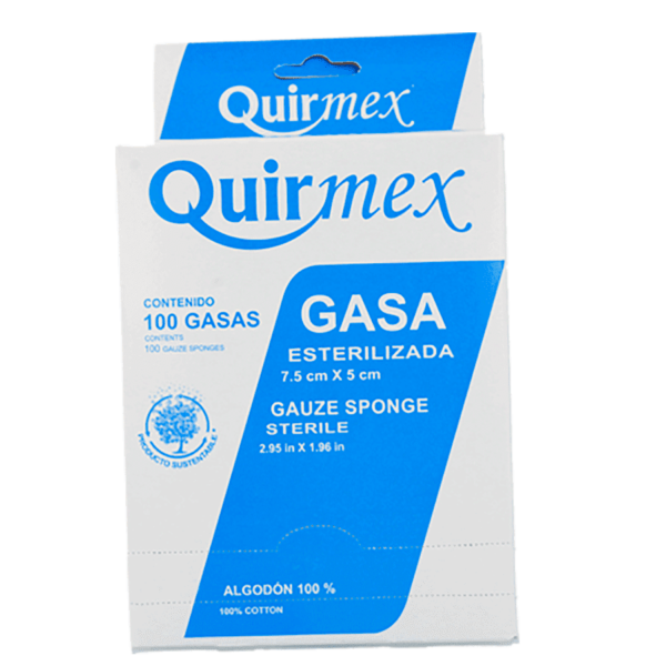GASA ESTERILIZADA 7.5x5CM CAJA C/100PZAS