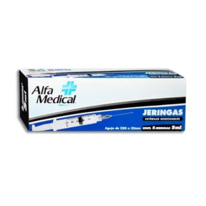 JERINGA 5ML 22X32 NEG  C/5