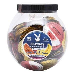 VITROLERO DE PRESERVATIVOS PLAYBOY AROMA Y SABORES C/100PZS