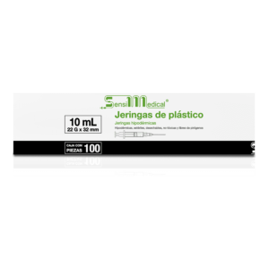 JERINGA 10ML NEGRON 22GX32MM CAJA C/100PZAS