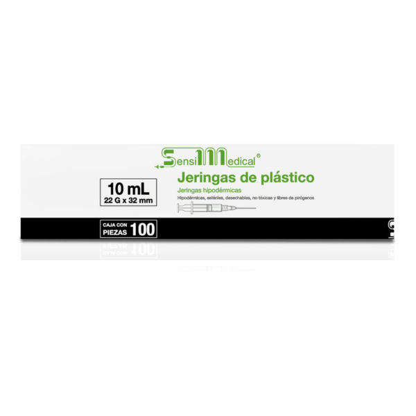 JERINGA 10ML NEGRON 22GX32MM CAJA C/100PZAS