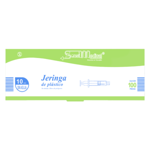 JERINGA 10ML SIN AGUJA CAJA C/100PZS