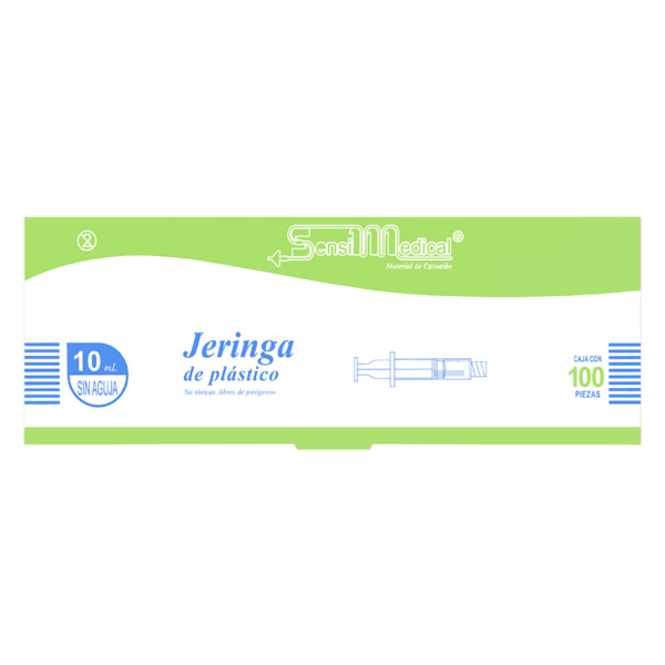 JERINGA 10ML SIN AGUJA CAJA C/100PZS
