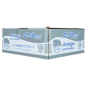 JERINGA INSULINA 1ML 27GX13MM CAJA C/100PZAS