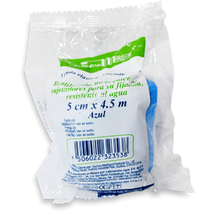VENDA ELASTICA AUTOADHEISVA AZUL 5CMX4.5M 1PZ