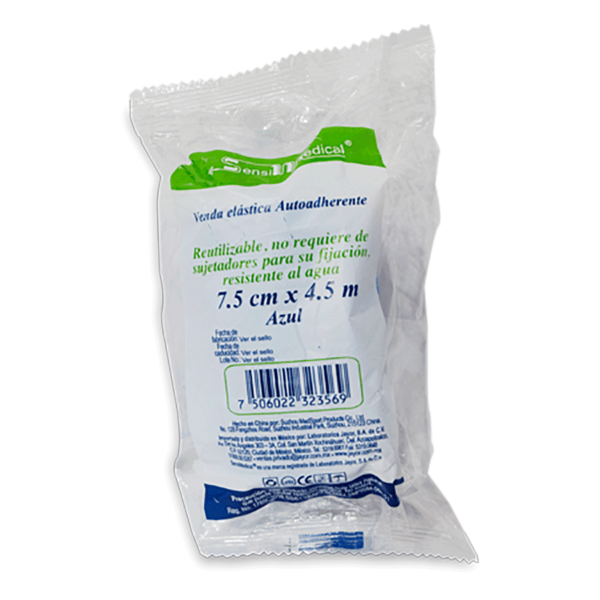 VENDA ELASTICA AUTOADHESIVA AZUL 7.5CMX4.5M 1PZ