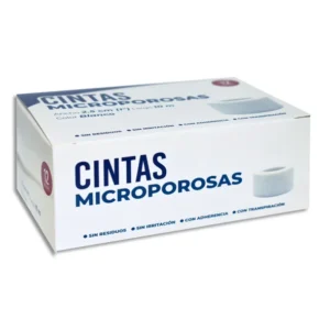 CINTA MICROPOROSA BLANCA CAJA 2.5CM 10M C/12