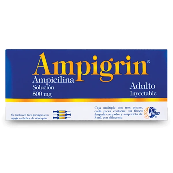 AMPIGRIN SOL INY ADT 500MG 4MG 500MG  C/3 AMP