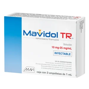 MAVIDOL TR 10MG/25MG/ML SOL INY C/3 AMP &