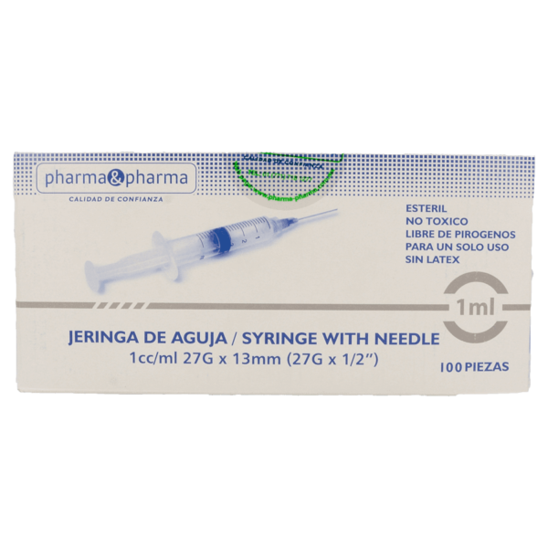 JERINGA 1ML 27GX13MM CAJA C/100PZS