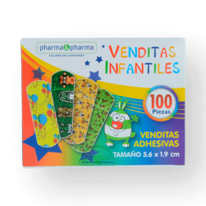 VENDITAS ADHESIVAS INFANTILES CAJA C/100PZS